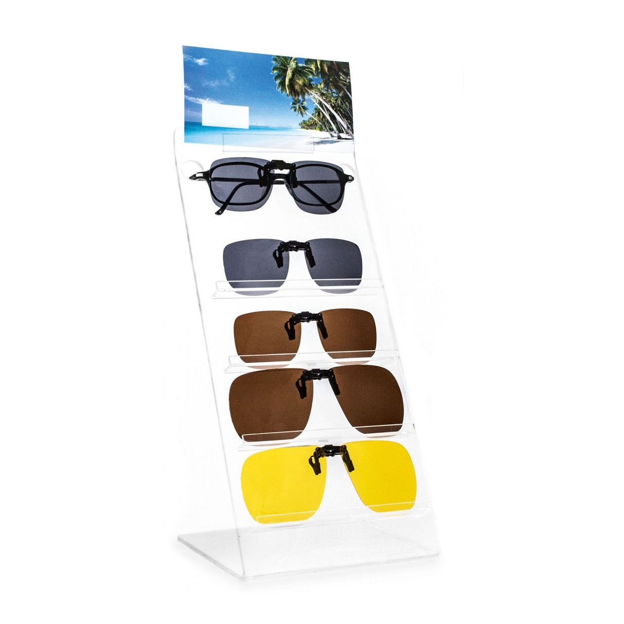 Présentoir en acrylique pour 5 clips