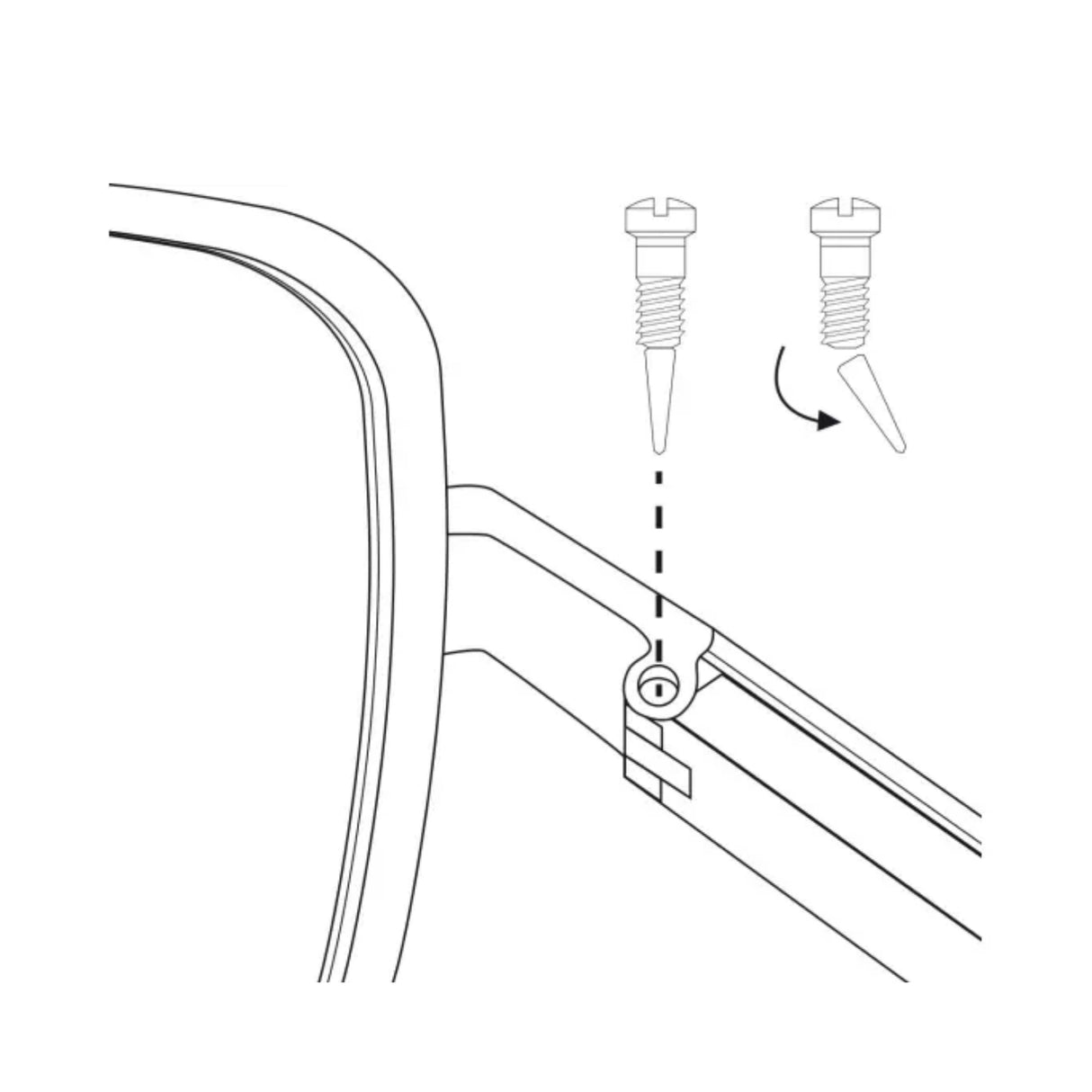 vis de charnière à ressort