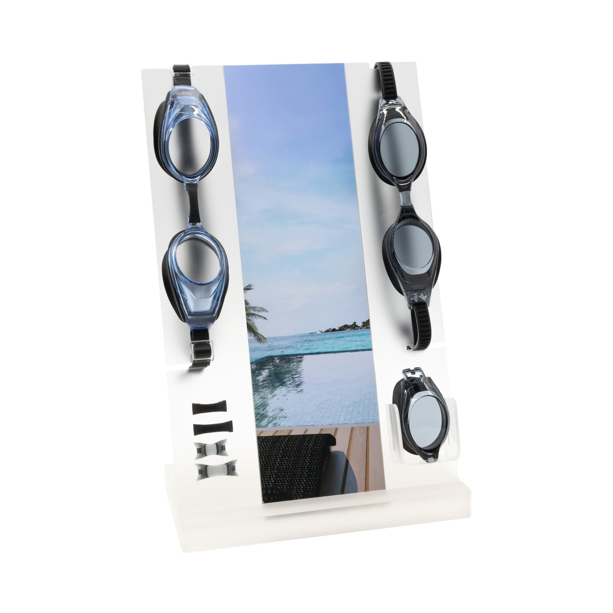 Présentoir pour lunettes de natation