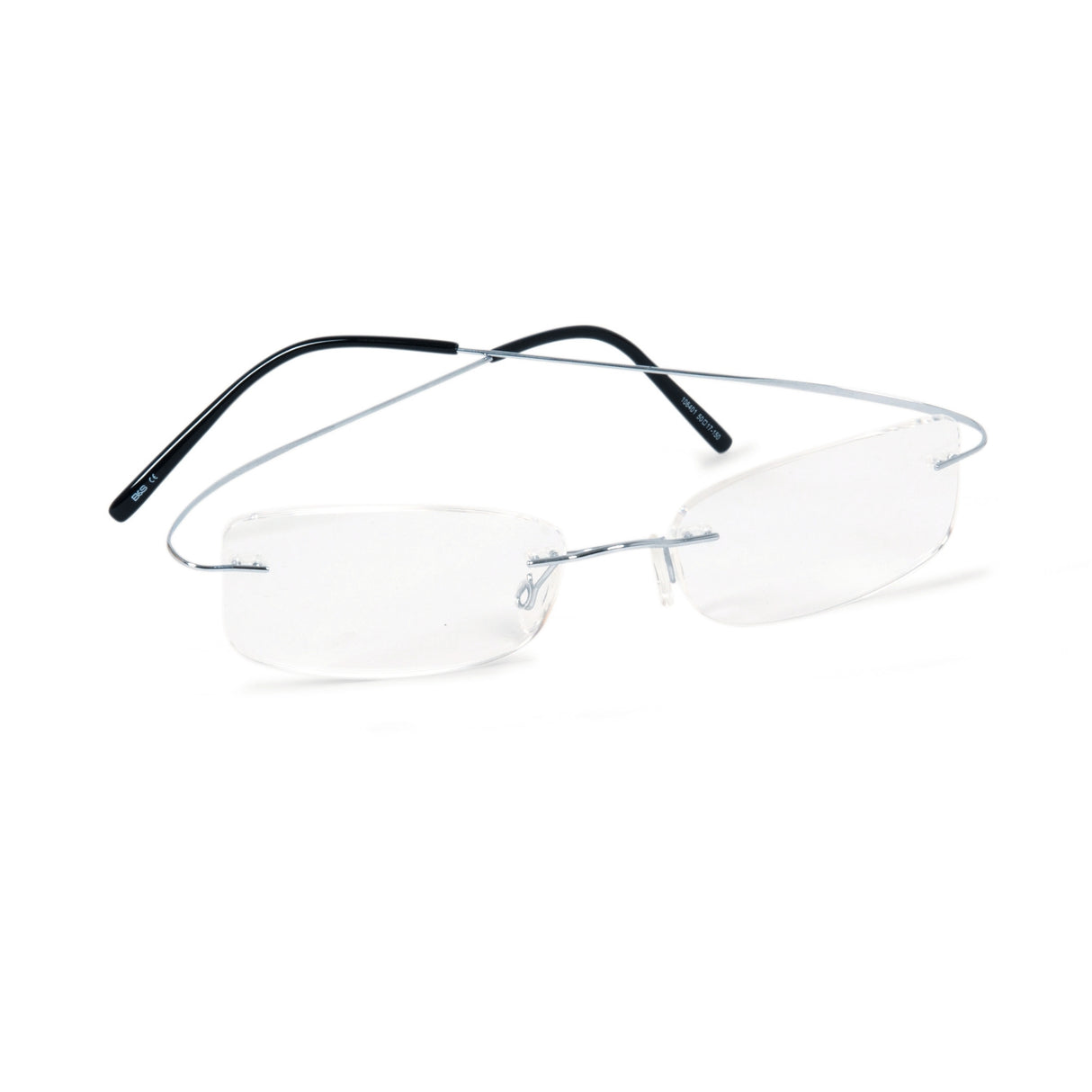 Lunette percée titane, monobloc, argent