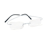 Lunette percée titane, monobloc, argent