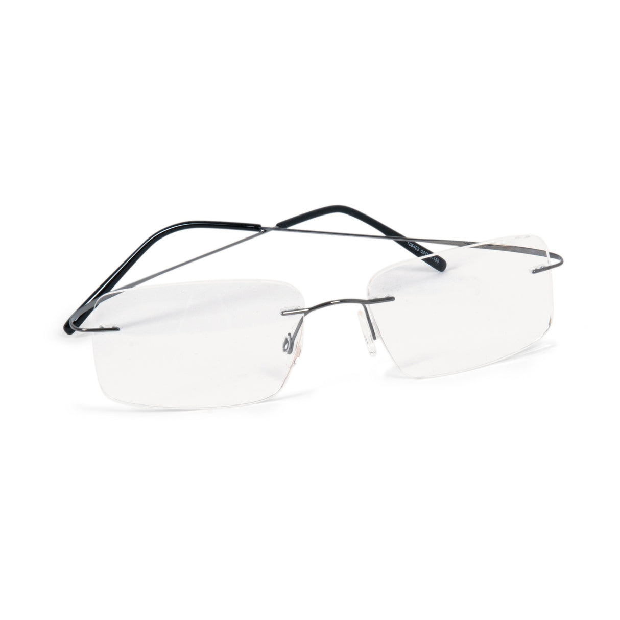 Lunette percée titane, monobloc, argent