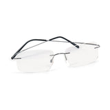 Lunette percée titane, monobloc, argent