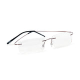 Lunette percée titane, monobloc, argent