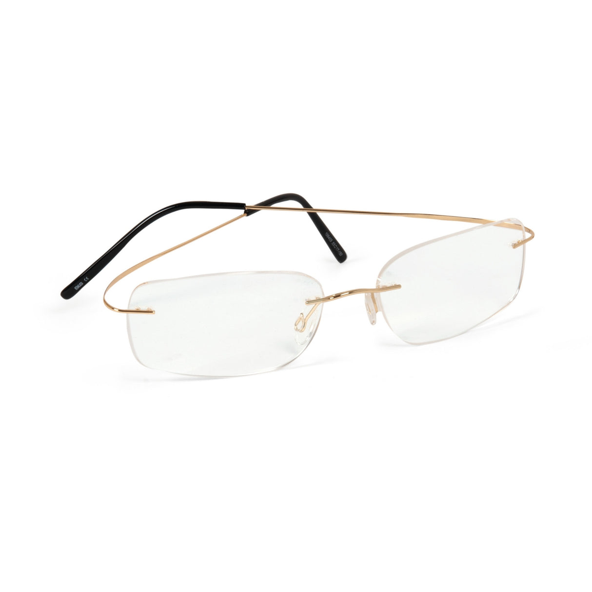 Lunette percée titane, monobloc, argent