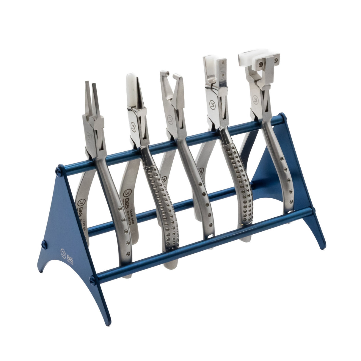 Support de pinces bleu acier