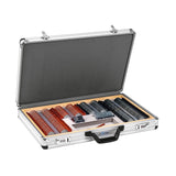 Coffret en verre contenant 268 verres de mesure à monture métallique