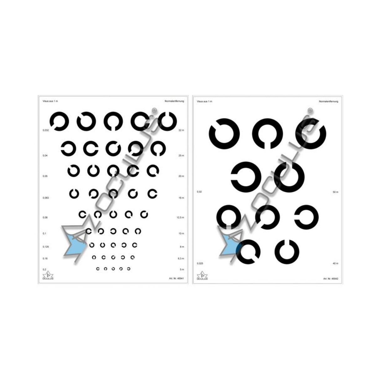 Tableaux de test de vision Oculus Set