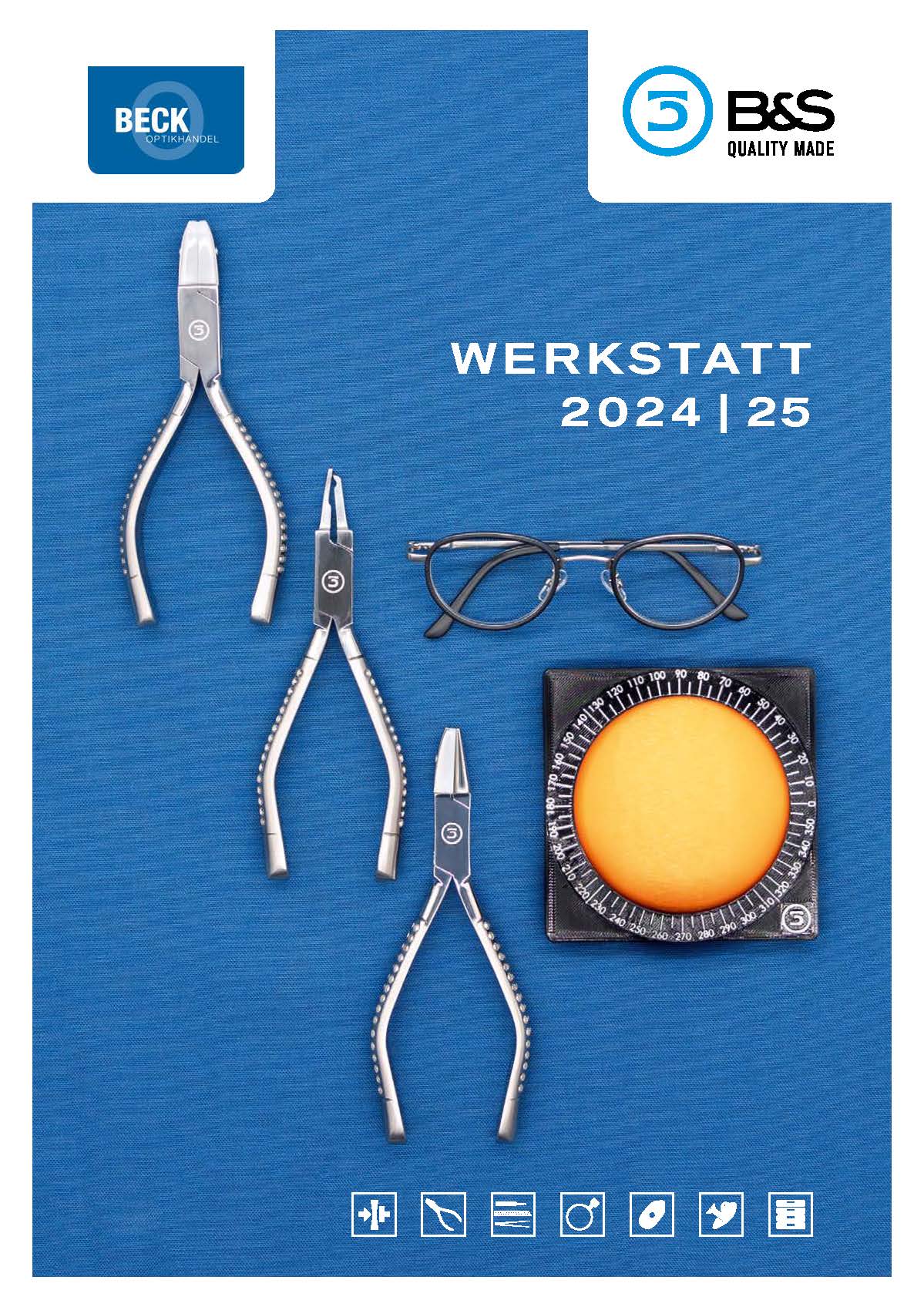 Werkstatt Katalog 2024 | 2025 Tools und Optikerbedarf für das Augenoptik-Atelier bei Beck Optikhandel